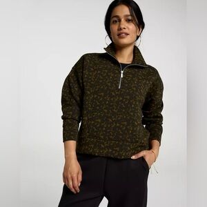 CALIA Women's Soft Scuba Mock Neck 1/4 Zip